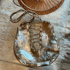 Just Cavalli vintage metallic shoulder bag